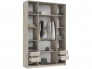 Шкаф 4-х створчатый 1600 Марвэл Кашемир, Крафт серый