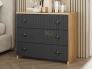 Комод 5 МДФ Дуб золотистый/Графит