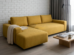 Диван угловой Гранд горчичный