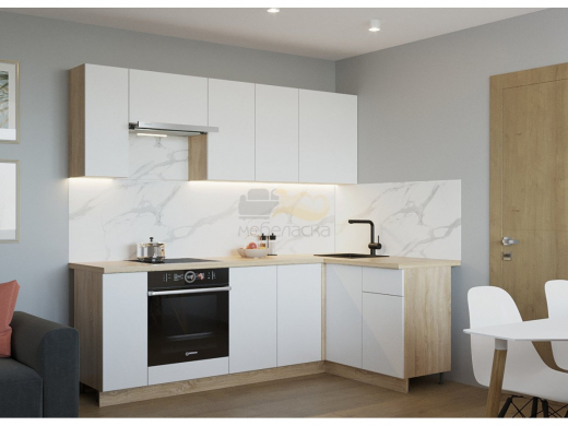 Кухонный гарнитур арт 2 Тальк Дуб сонома 2300х1400 мм