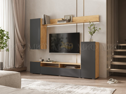 Гостиная Верона Графит, Дуб Крафт