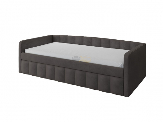 Кровать Молли 900 с выкатной частью вариант 3 серый графит