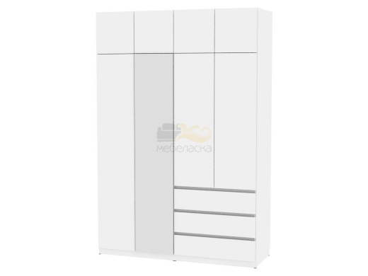 Шкаф с зеркалом Malta light H306М и Антресоль HA4