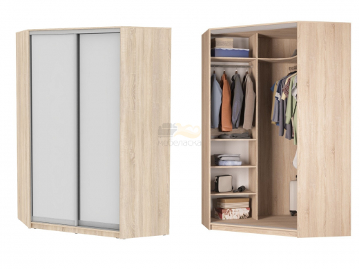Угловой шкаф-купе Аларти YA-230х1400-568-3 (D5D5)